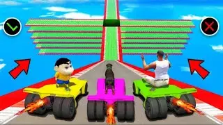 SHINCHAN AND FRANKLIN TRIED THE IMPOSSIBLE STAR SPEED BOOSTER TUNNEL PARKOUR CHALLENGE GTA 5 GAMING 