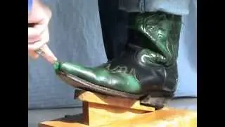 Green On Black Cowboy Boots 01 (Intermittent Audio)