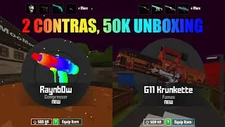 2 CONTRAS From 50k Unboxing on my Birthday | Krunker.io
