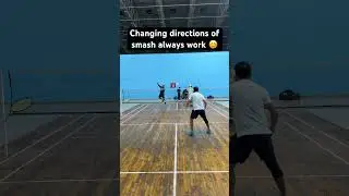 Changing smash directions 😊#badminton #bwf #viral #youtubeshorts #shuttle #trending #shortvideo