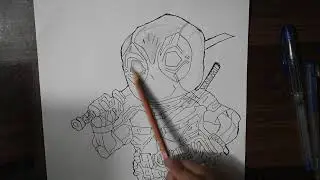 BabyPool Marvel Drawing Timelapse | Эпическое детское искусство Дэдпула