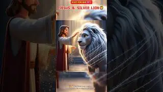 Jesus ✝️ Saves the Silver Lion 🦁 | Epic Battle vs Shadow Beast 😈|#3D Animation #jesus #amen #shorts