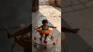 High speed baby running on walker 😂😳 #shorts #baby #walker