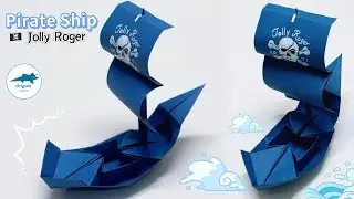 🏴☠ Amazing Origami Pirate Ship | Perfect for Decor, Gifts & Play!