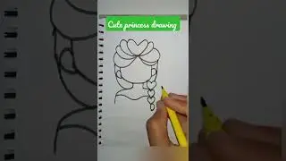 cute princess drawing #shorts #drawing #art #cartoon #princess