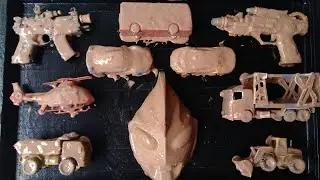 Cleaning muddy toys | sand truck,tayo car,gelicopter,sports car,excavator,laser gun,ultraman gaia