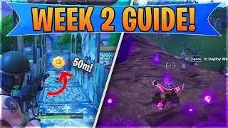 ALL WEEK 2 CHALLENGES GUIDE! - 7 Corrupted Areas, 50m Sniper Elimination EASY (Fortnite: Season 6)