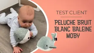 LA PELUCHE BRUIT BLANC BALEINE MOBY VERT D'EAU (21 cm) FLOW
