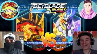 Battling Leftburst on the Beyblade Burst App!