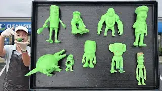 RESTORING Scary Monsters, Siren Head, Monster Monkey & Watermelon Crocodile Cleaning | Creepy Car