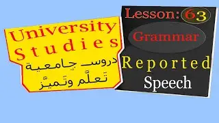 University Grammar 63: Reported Speech -- Part 01