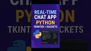 🚀 Build a Real-Time Chat App! 💬 Python + Tkinter + Sockets = Smooth, Modern 🔥 GUI #FuzzuTech #Coding