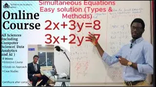 LESSON 3. // SIMULTANEOUS EQUATIONS // TYPES and METHODS TO SOLVE These Equations // G.Maths //