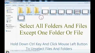 Select All Folders And Files Except One With Short Key (Ctrl)