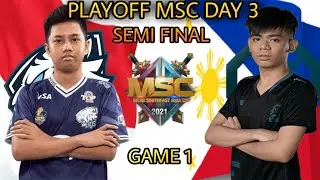 EVOS LEGENDS VS EXECRATION GAME 1 | PLAYOFF MSC  DAY 3 SEMI FINAL | EVOS VS EXE