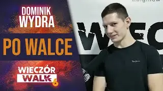 Trener Tomasz Jeruszka analizuje z Dominikiem Wydrą jego walkę na WW6
