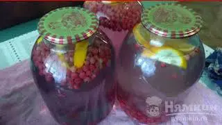 Red currant compote and orange for winter