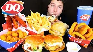 My First Time Trying Dairy Queen Burgers • MUKBANG