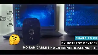Share files between computers using hotspot devices
