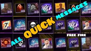 Free Fire All Quick Messags In 2024 | VOICE MESSAGES | OLD QUICK MESSAGES |