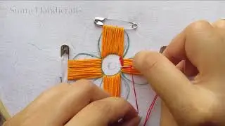 flower tricks hand embroidery with safety pin, New embroidery idea 2020