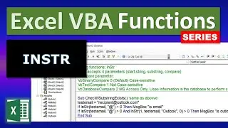 Excel VBA Functions: INSTR