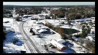Chipley, FL snow drone footage taken the day after the snow storm 1/22/2025