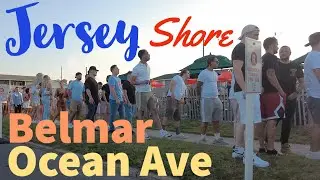 Exploring New Jersey, Belmar Beach, Bike & Walk, Ocean Ave, America 2021,4K