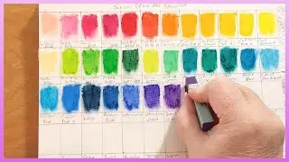 Swatching  Cray Pas Specialist Oil Pastels set of 50 #swatching #oilpastels #artsupplies #colors
