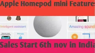 Apple homepod mini 2020 launched in India sale starts 6th nov 2020 / Apple homepod mini features