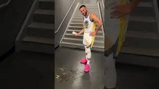 Steph Curry spilled his coffee 😅🤣 #stephencurry #stephcurry #warriors #dubnation #trainingcamp