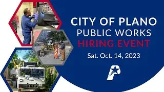 Work with the City! Join Public Works for a Hiring Event Oct. 14