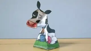 Amazing 3D Swivel Head illusion: Buttercup the Cow