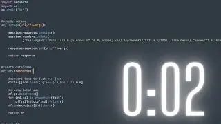 video ends when i program in c instead of python