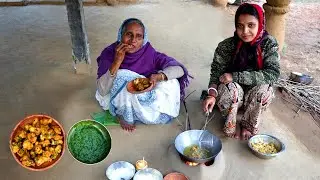 Winter Special Dhania Chutney and Hot Chicken Pakora Prepared by Granny and Limu | villfood vlog