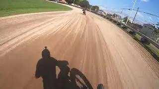 AHRMA flat track Athens, Oh. 15 lap, endurance race free-for-all. Any bike, any size, any year.
