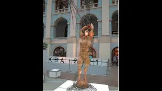 Олег Кулик_Адам и Дева/Выставка Арт-Москва Гостиный двор/Oleg Kulik sculpture Adam and the Virgin