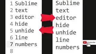 Hide/Unhide Line Numbers from Sublime | 