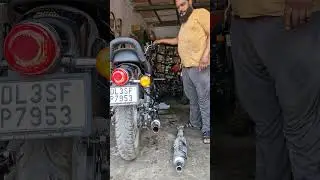 New Bullet 350 Standard Exhaust Sound Change #royalenfield#standard#bullet#bulletlover#Exhaust