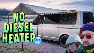 Мы попробовали кемпинг при -5&deg;C (зимняя жизнь в автодоме) ❄️