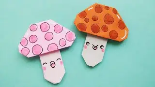 Easy Origami Mushroom | Origami Vegetables DIY| Paper vegetable craft ideas