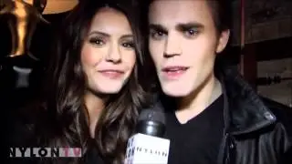 Nina Dobrev and Paul Wesley at Nylon party 2010