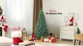 10742808: 7ft. Pre-Lit Hudson Pine Artificial Christmas Tree, Color Changing LED Lights | Michaels