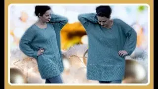 EINFACHER OVERSIZE PULLOVER STRICKEN ANLEITUNG F&Uuml;R ANF&Auml;NGER