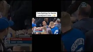 FANS FIGHTING FOR HENRIK LUNDQVIST&rsquo;S STICK 🏒😳