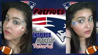 New England Patriots Inspired Makeup and Face Paint Tutorial (NoBlandMakeup)