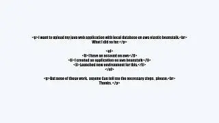 upload java/spring/hibernate web application on aws elastic beanstalk