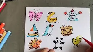【每日十分钟美术课】儿童简笔画：画数字 | Kids drawing