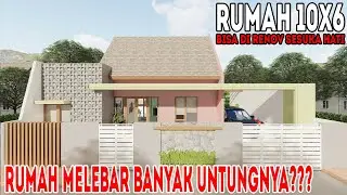 Desain rumah melebar 10x6 dengan 4 kamar tidur