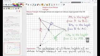 Plane Geometry 12-3: Intersection Point of the Heights of an Obtuse Triangle